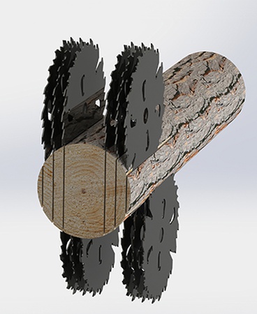 ДВУХВАЛЬНЫЙ ДИСКОВЫЙ БРЕВНОПИЛЬНЫЙ СТАНОК