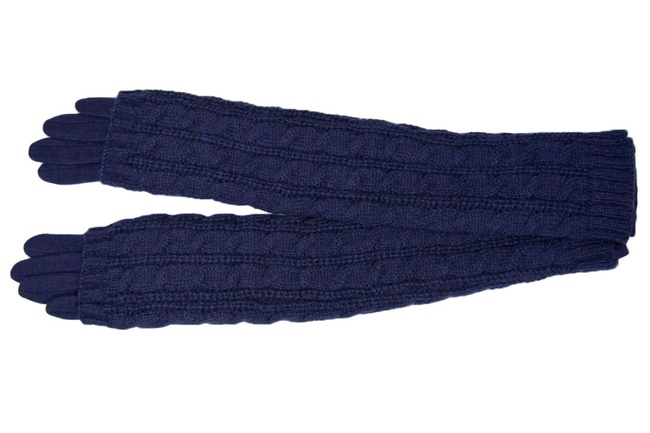 Итальянские трикотажные перчатки в сочетании с вязаным верхом