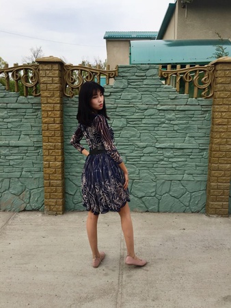 Красивое Платье, Молодежное, Корейский стиль, Повседневное. (42-44)