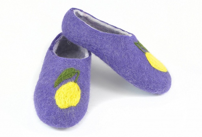 Войлочные тапочки «Лимон»