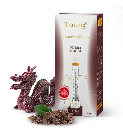 The exclusive collection of Teatone teas is presented in four flavors: Delicate Milk Oolong, Enchanting Saffron (black tea with saffron), Original Pu'er and Flaming Mulled Wine.