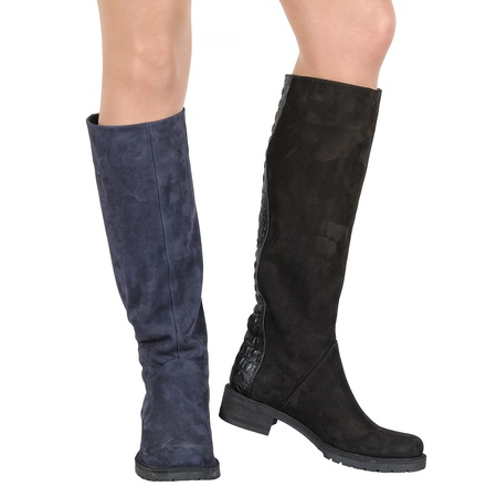 Женские сапоги, нубук, кожа <G5715>