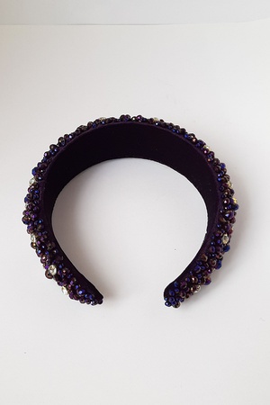 Бижутерия Кристалл Ручной Работы Блестящий Камень Толстый Бархат Корона Слива