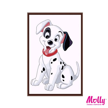 Раскраска по номерам Долматинец