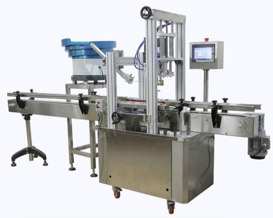 Линейная автоматическая укупорочная машина AS-JYXGJ-01