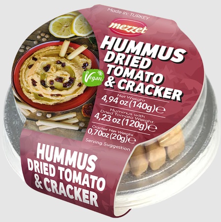 Хумус и крекер