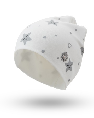 Шапка трикотажная  для новорожденных на завязках