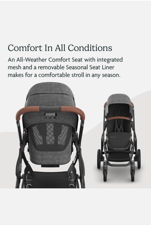 UPPAbaby Vista V3 Stroller - Full-Size Single-to-Double Stroller System -