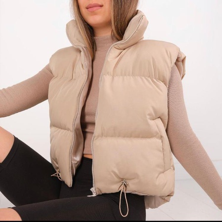 Женский пуховик без рукавов