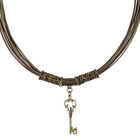 W-K-RP-103 Deri bileklik, kolye,küpe kombin