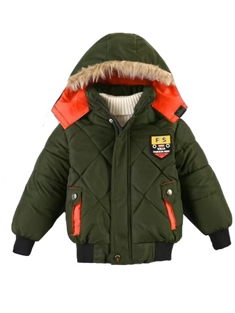 秋冬儿童外套1～4岁抓绒内衬防水面料保暖棉服