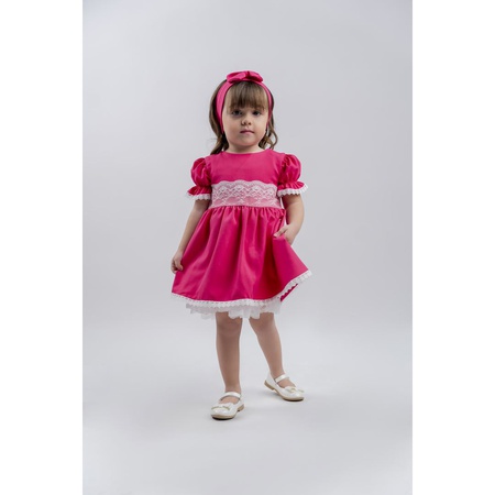 Оптовое платье для маленьких девочек с повязкой на голову 9-24 мес.