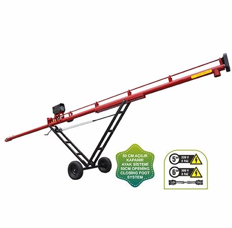 Elektrik Motoru ve Kuyruk Mili Tahrikli Helezon