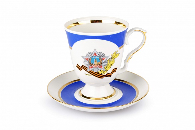 Бокал с блюдцем Орден победы