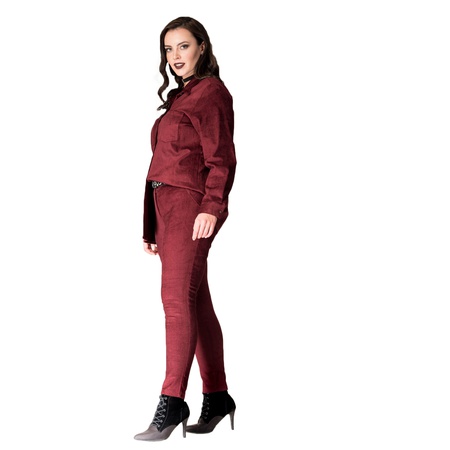 Büyük Beden Fitil Kadife Gömlek