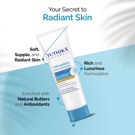 Yuthika Ultramax Deep Intense Moisturizing Cream for Dry Skin Nourishing Face Moisturizer for Men & Women (80ml)