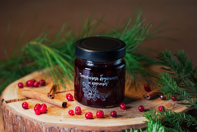 Джем - томленная брусника и корица / ДАРЫ-ЮГРЫ-ХМАО / 200 гр