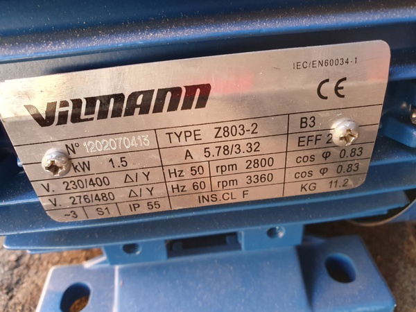 электродвигатель Vilmann Z803-2 1.5 кВт 2800 об/мин