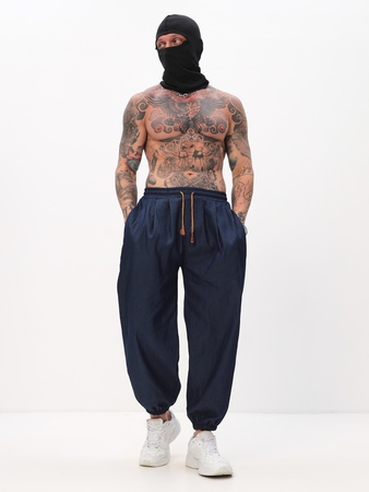 Штаны Джинсовые укороченные широкие