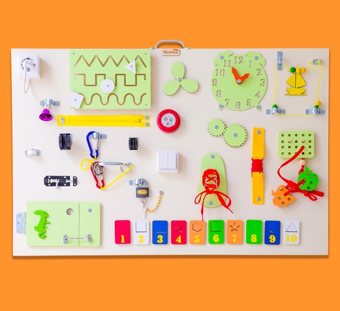 Бизиборд Woodle "Премиум односторонний" 60 х 90 см