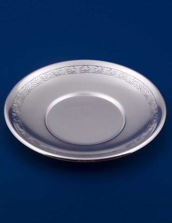 Серебряная чашка с блюдцем №3 "Ривьера"