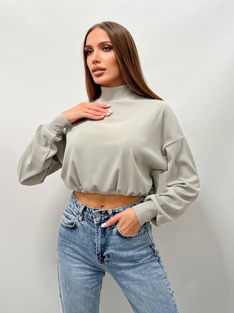Cashmere cropped turtleneck