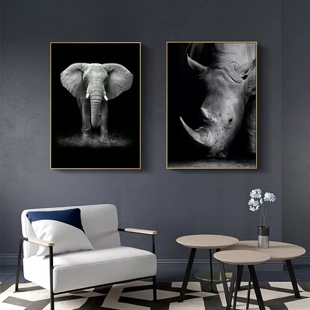 Оптовая Lion HD печать арт-деко холст картины на черном фоне для украшения стен дома