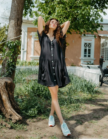 Летнее платье из полированного штапеля