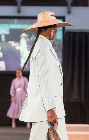 80s High Waist Blue Jacket