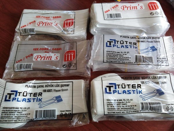 Bio plastik çatal, kaşık, bardak