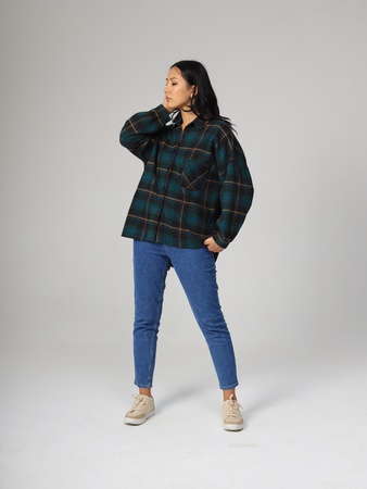 Рубашка в клетку из турецкой байки