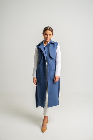 Удлиненный жилет из хлопка