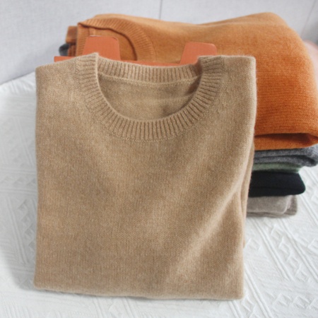 Kaschmirpullover Damen 100 reiner Kaschmirpullover Herbst und Winter Strickboden Pullover Rundhals Pullover lockerer Pullover dünn