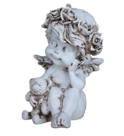 Ayı ile heykelcik melek (antika renk)