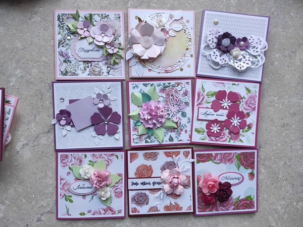 Открытки ручной работы 10*10