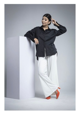 Kadın basic pamuklu gömlek