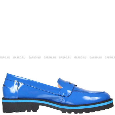 Düşük ayakkabı 7764 mavi, doğal vernik