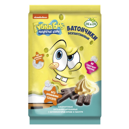 Батончики без глютена Губка Боб  110г