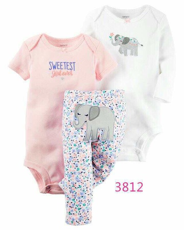 Üç parçalı set, pantolon artı iki bodysuits