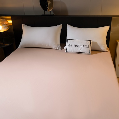 Простынь на резинке Однотонный Сатин Элитный 100% египетский хлопок RROCE005