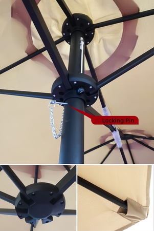 Square Cantilever Umbrella – 3.5m  Offset Patio Umbrella, 210T UV Fabric – Wholesale