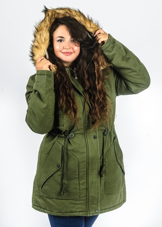 Парка джинсовая на овчине с мехом