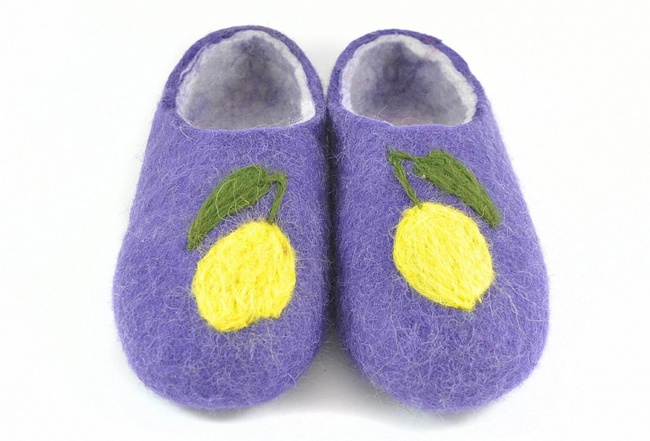 Войлочные тапочки «Лимон»