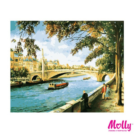 Paint by number Bridge across the canal