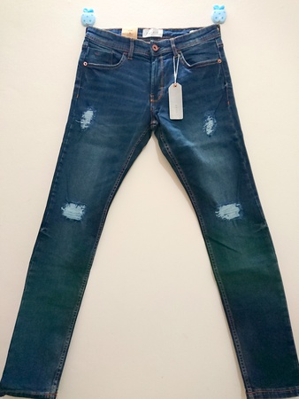 Мужские рваные стрейч-джинсы в винтажном стиле Edc.