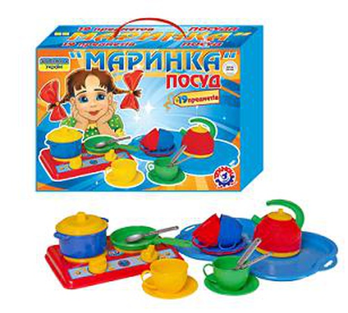 Marinka cookware 19 elements with a plate in a box 33 *