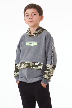 KAPÜŞONLU LEOPAR SWEAT