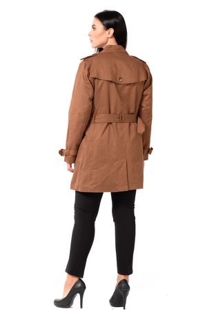 Спортивное пальто больших размеров с поясом