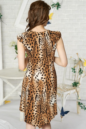 19-2485 Elbise leopar