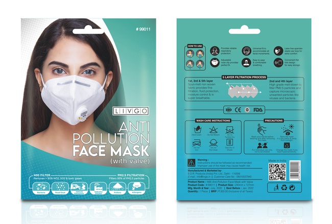 N95 Face Mask with Respiratory Valve